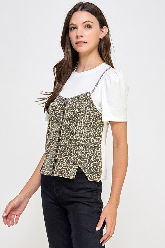 Vest Animal Print T-Shirt