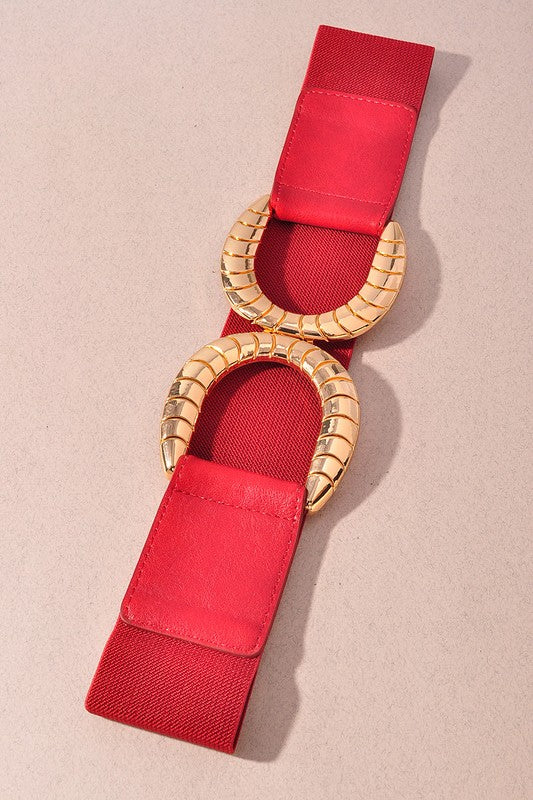 1178 Elastic Belt Gold Hardware