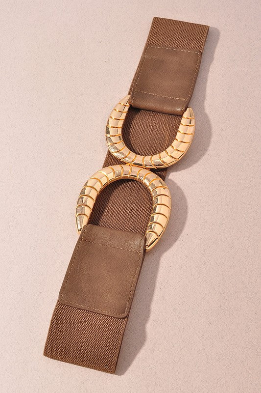 1178 Elastic Belt Gold Hardware