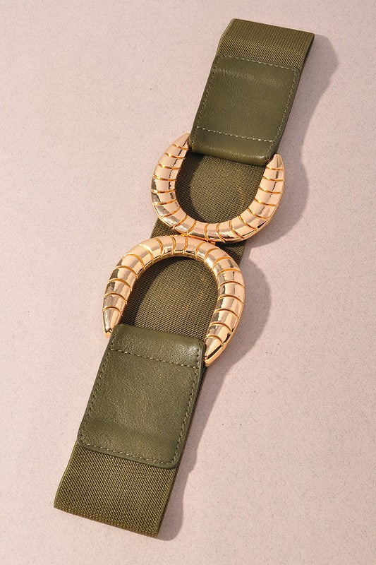 1178 Elastic Belt Gold Hardware