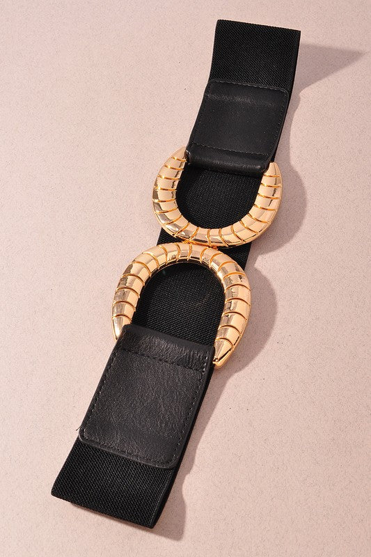 1178 Elastic Belt Gold Hardware