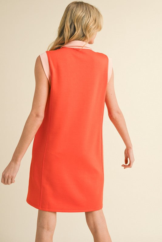 1275 Sleeveless Zipper Dress