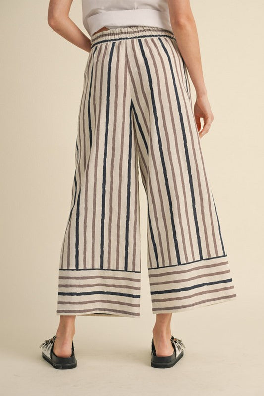 1281 Striped Print Wide Leg Pant