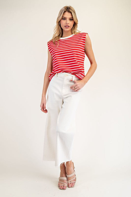 1257 Striped Sleeveless T-Shirt