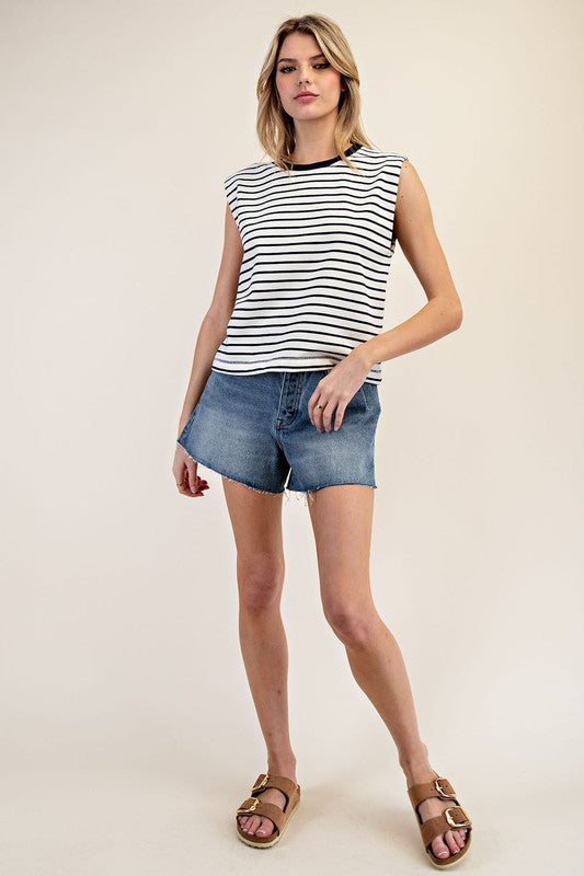 1257 Striped Sleeveless T-Shirt