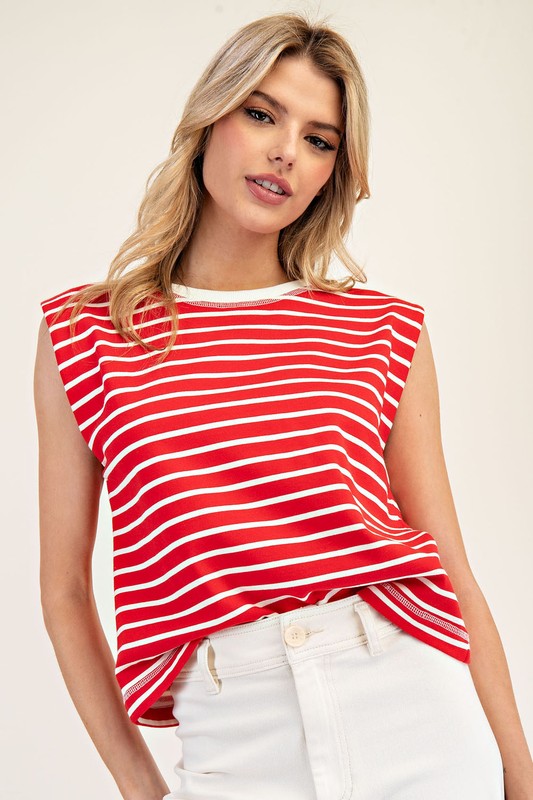 1257 Striped Sleeveless T-Shirt