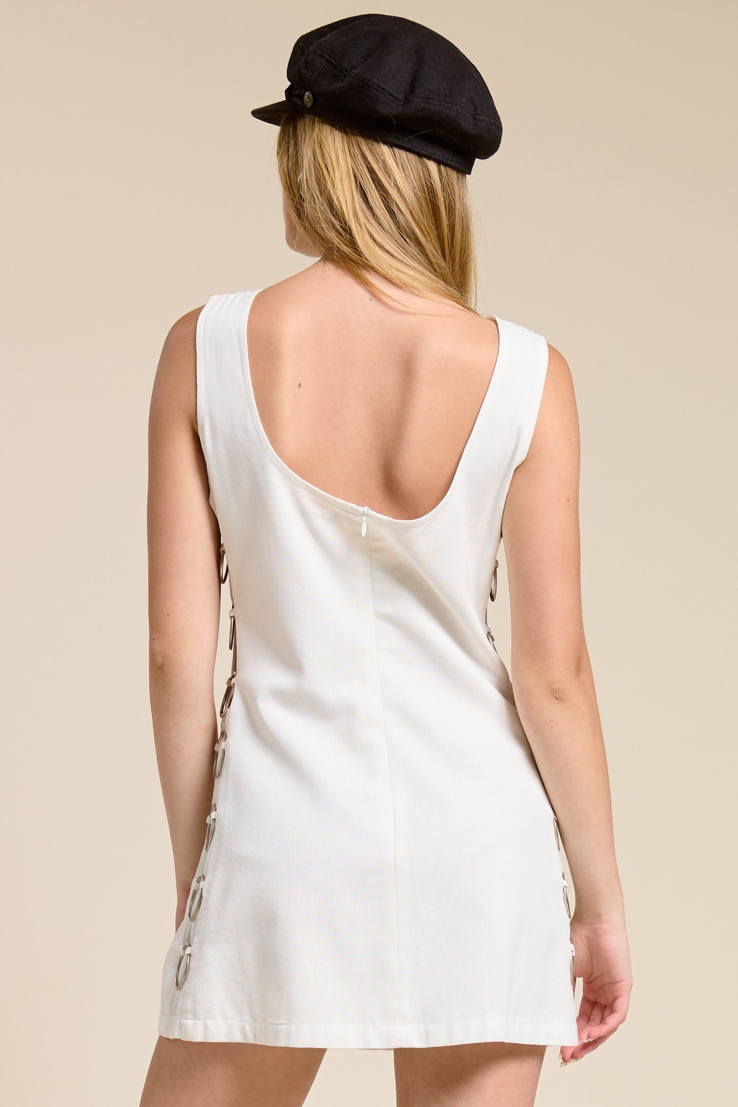 2271 Off White Side Circles Dress