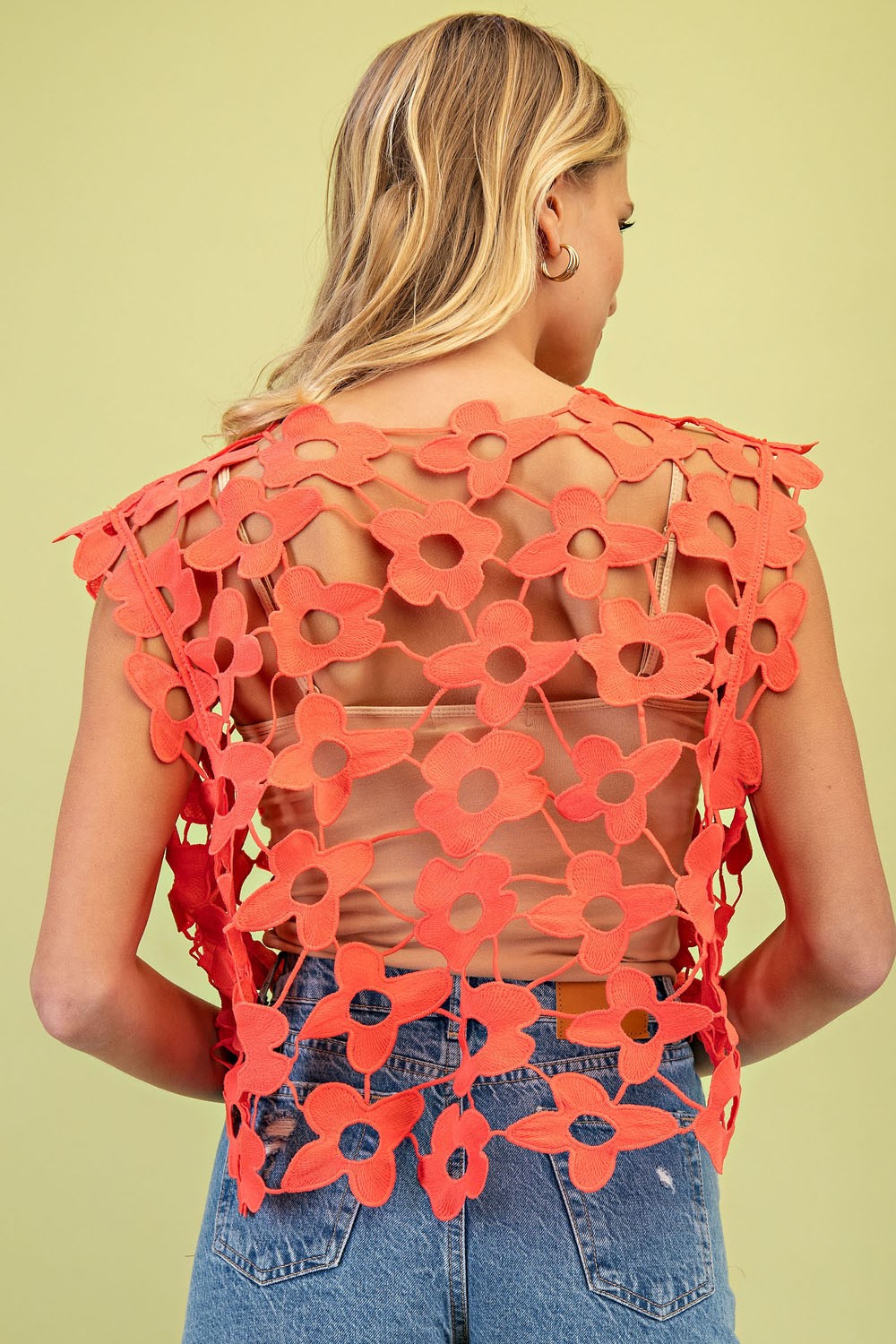 2411 OneSize Floral Lace Top