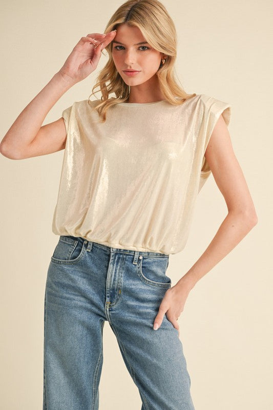 1729 Ivory And Gold Top