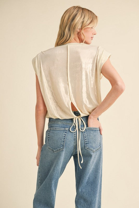 1729 Ivory And Gold Top