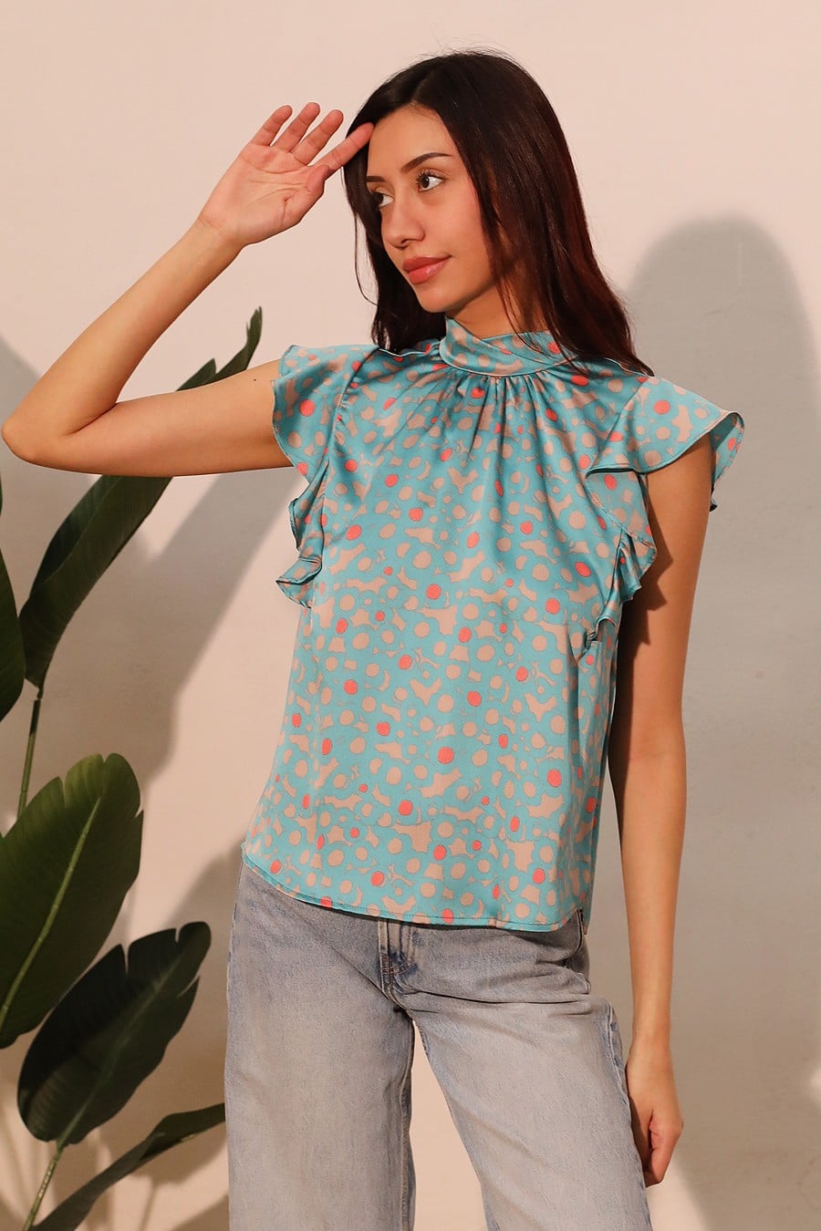 2361 Printed Midi Skirt Set, Do Not Wrinkle