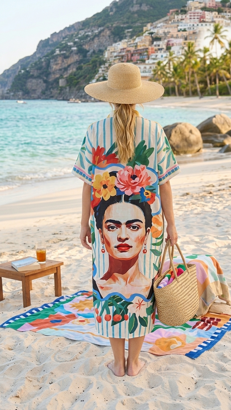 2493 Sun Onesize Italian Oversized Button Down Dress