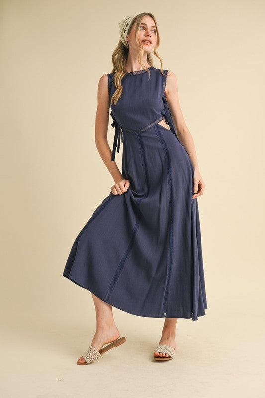 1544 Cut Out Lace Dress