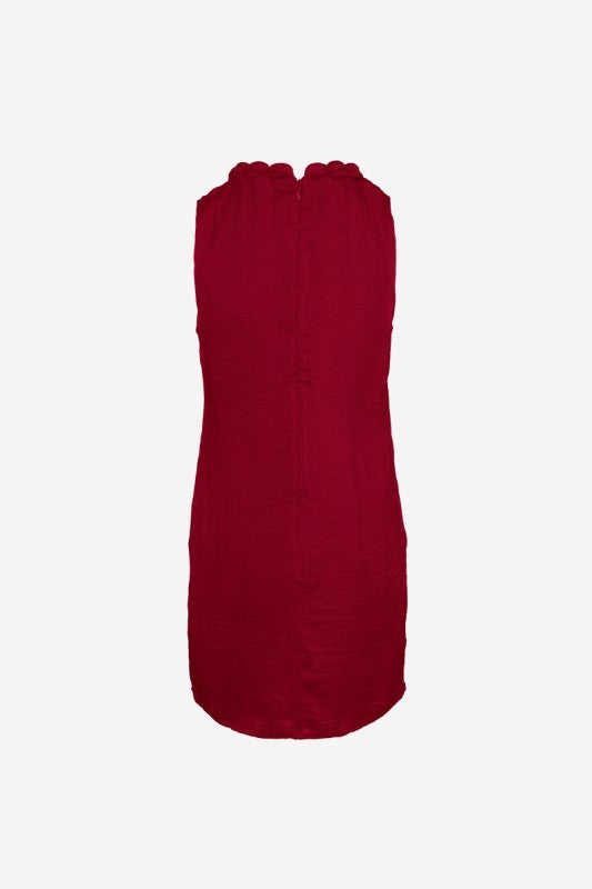 1854 Neck Mini Balls Red Dress