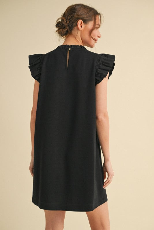 1771 Ruffle Sleeve Pocket Dress