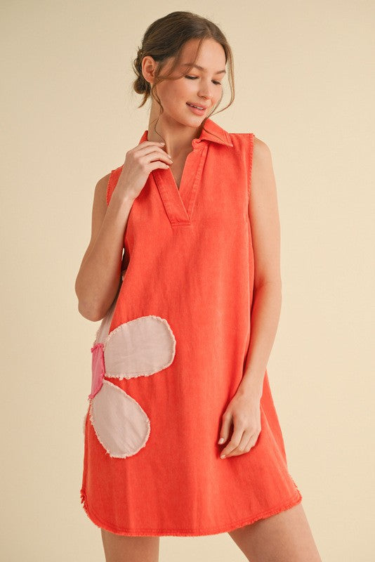1387 Bright Flower Dress