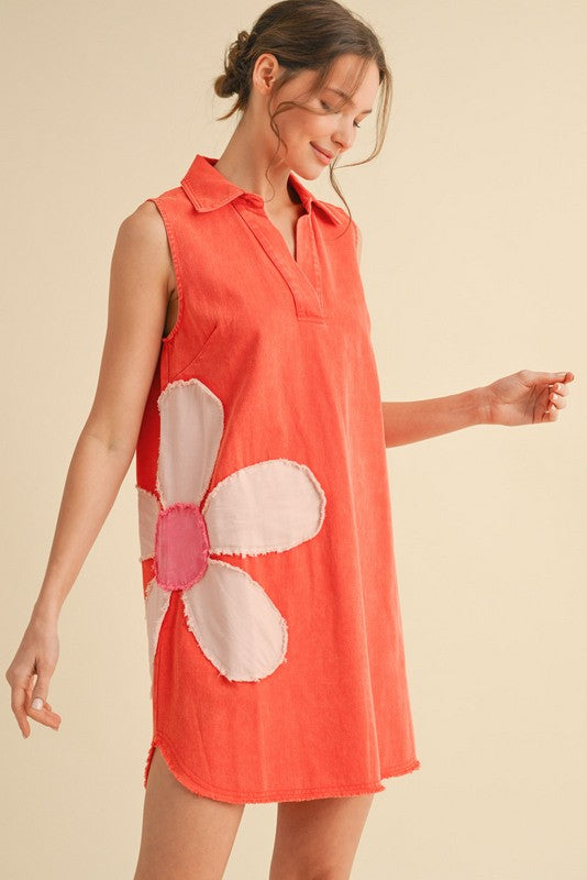 1387 Bright Flower Dress