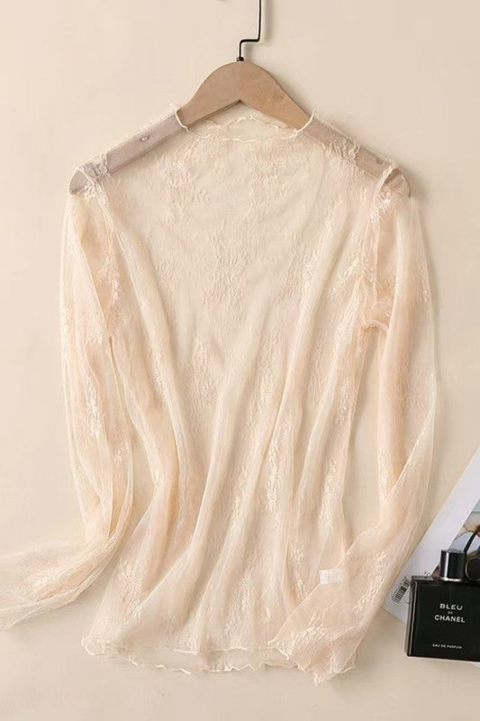 1959 Mesh Long Sleeve Top