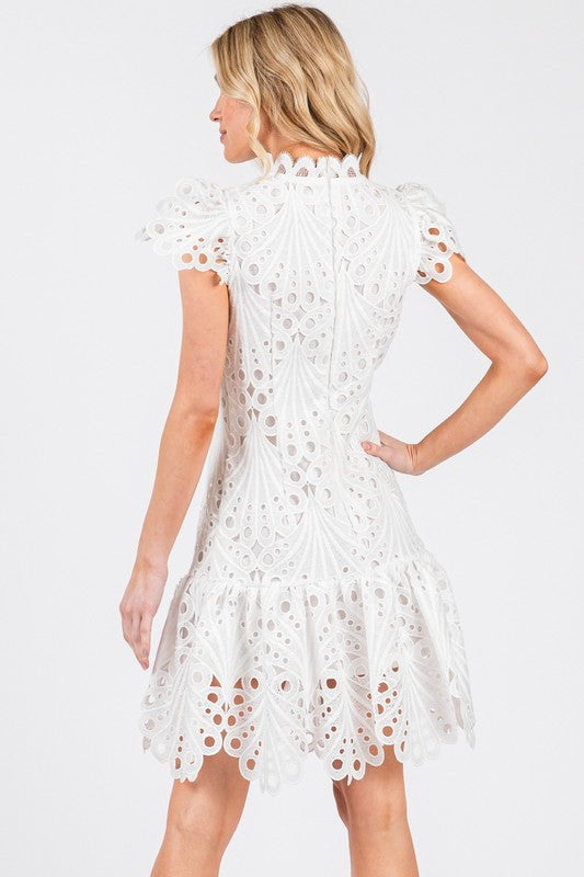 1412 Lace White Dress