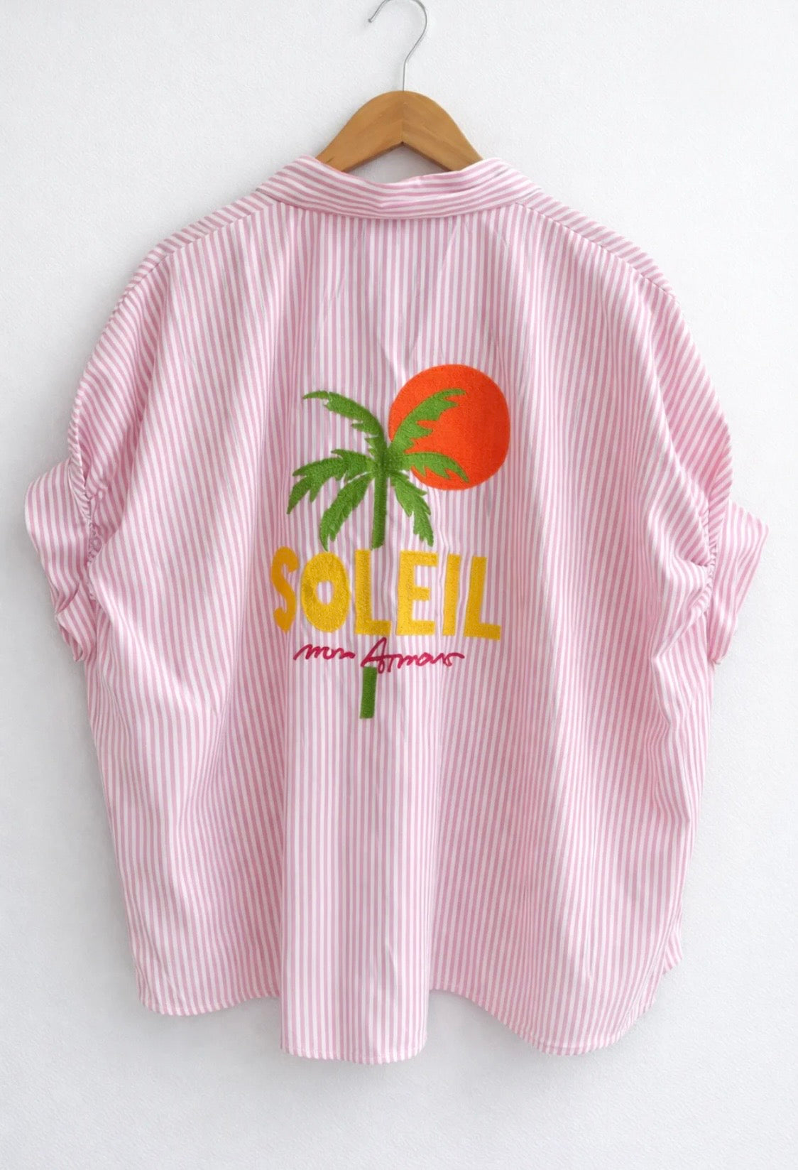 2421 Italian Oversize Onesize Embroidered Shirt