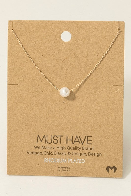 1526 One Pearl Necklace