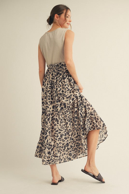 1785 Tank Top Animal Print Maxi Dress