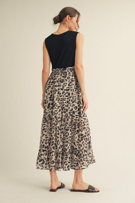 1785 Tank Top Animal Print Maxi Dress