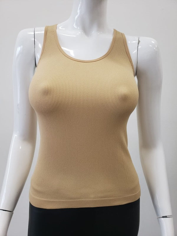1944 Racer Back Ribbed Basic Tank Top