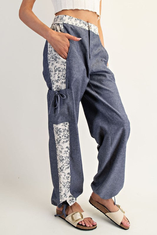 1646 Soft Floral Denim Pant