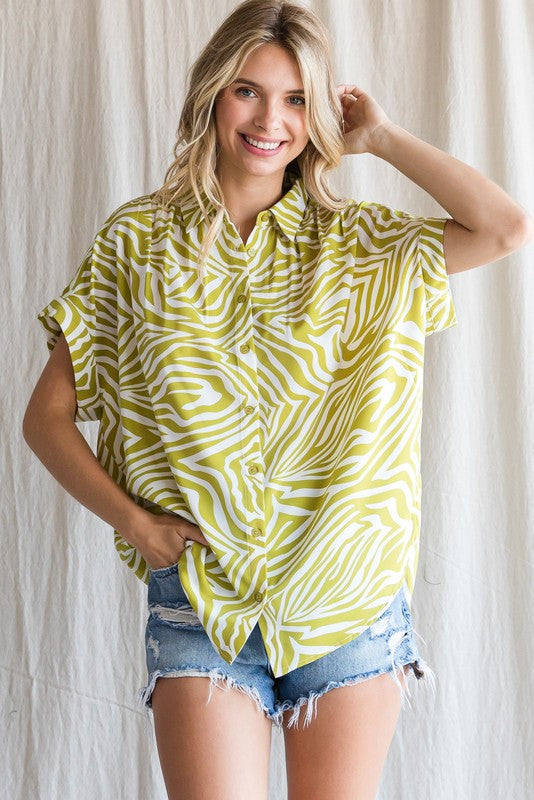 1731 Zebra Print Shirt