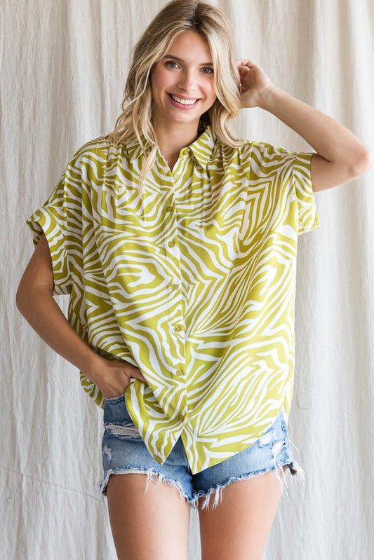 1731 Zebra Print Shirt
