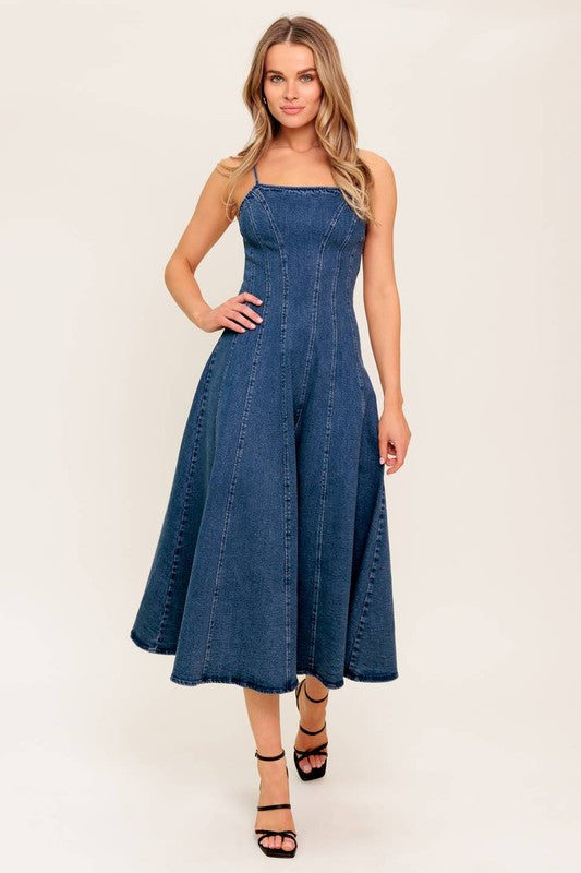 2127 Denim Midi Dress