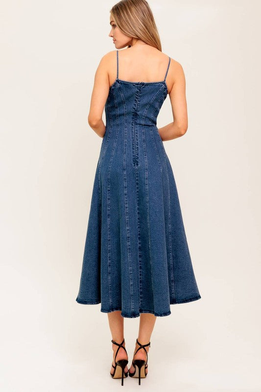 2127 Denim Midi Dress