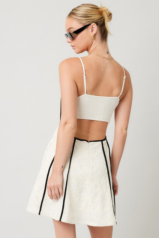 2241 Black Trim Dress