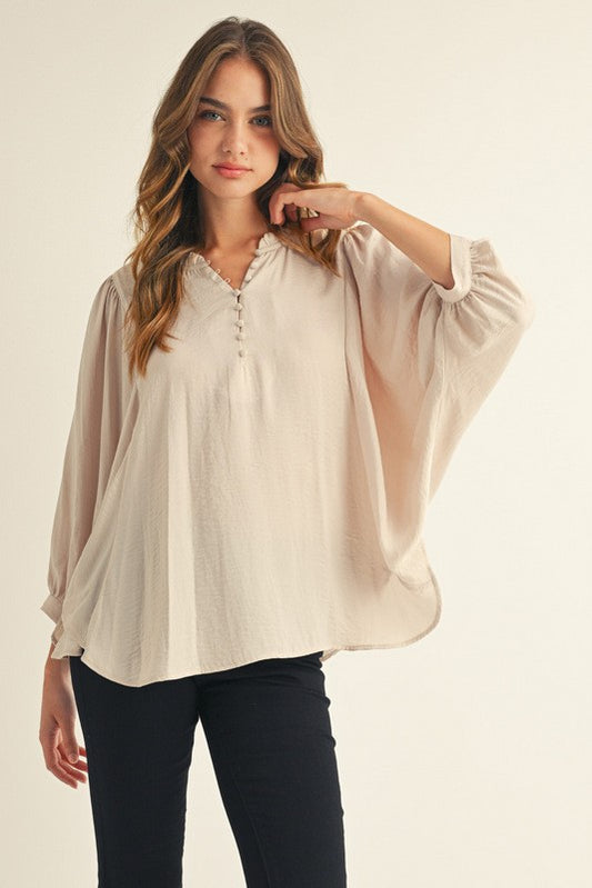 1800 Beige Buttons Shirt