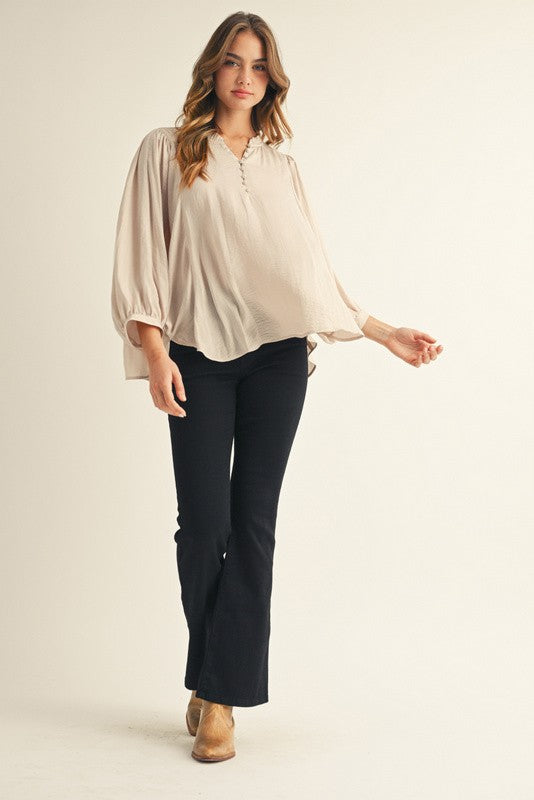 1800 Beige Buttons Shirt