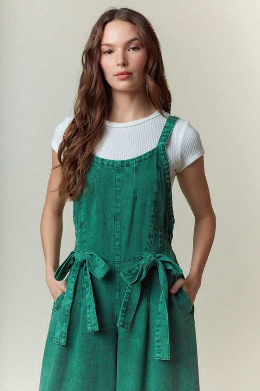 1655 Green Bow Jumpsuit