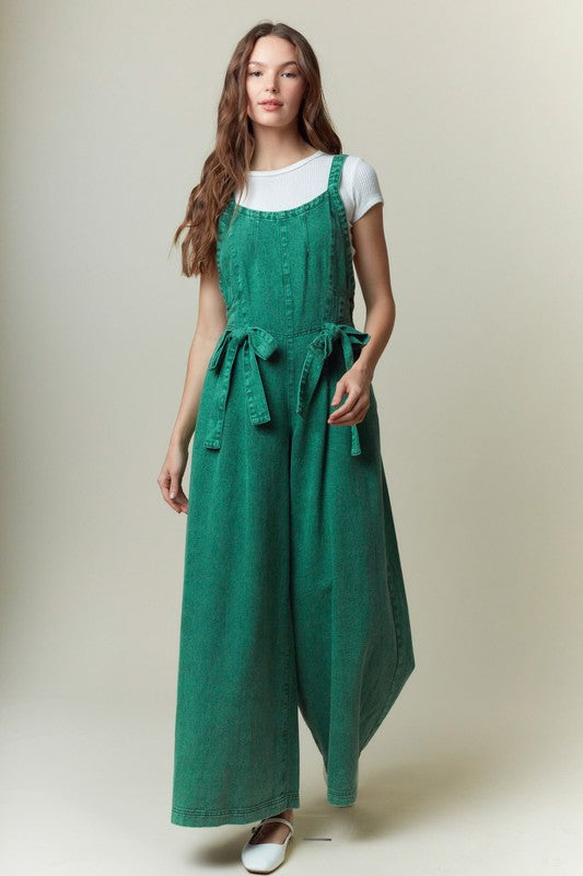 1655 Green Bow Jumpsuit