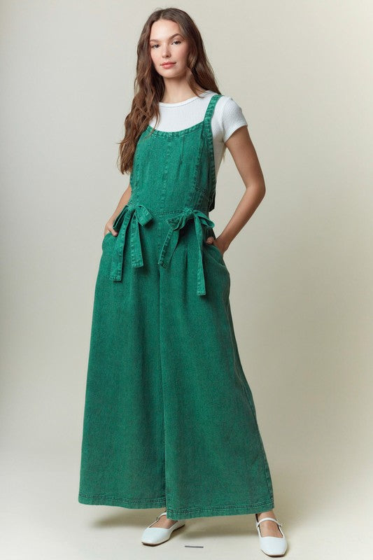 1655 Green Bow Jumpsuit
