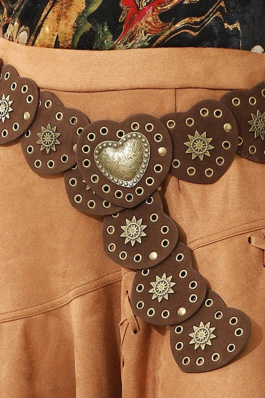 1773 Leather Heart Belt