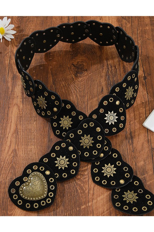 1773 Leather Heart Belt