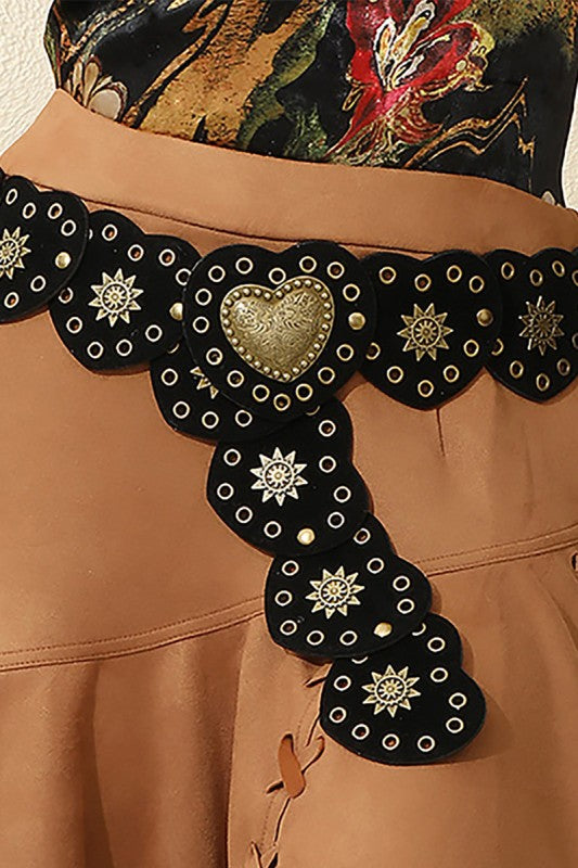 1773 Leather Heart Belt