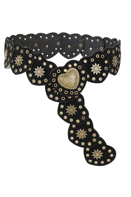 1773 Leather Heart Belt