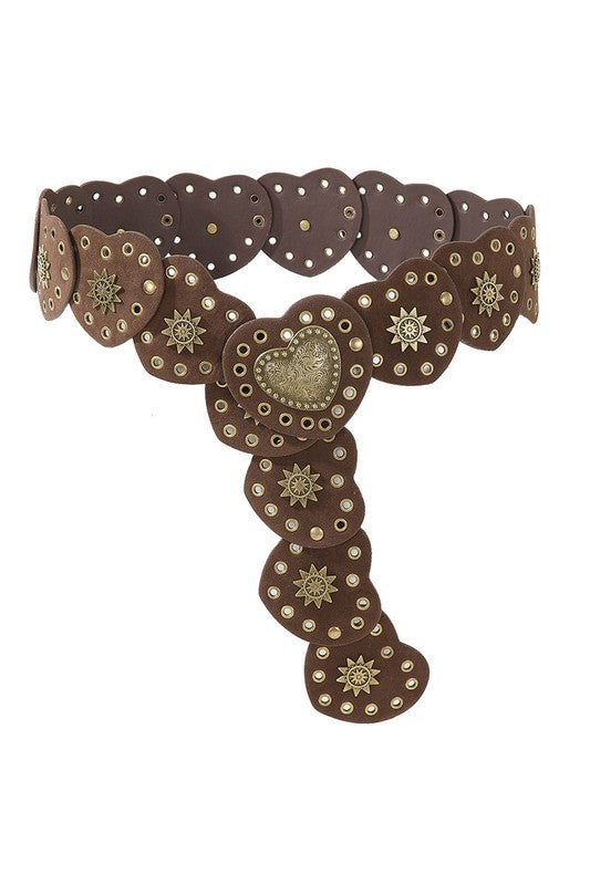 1773 Leather Heart Belt