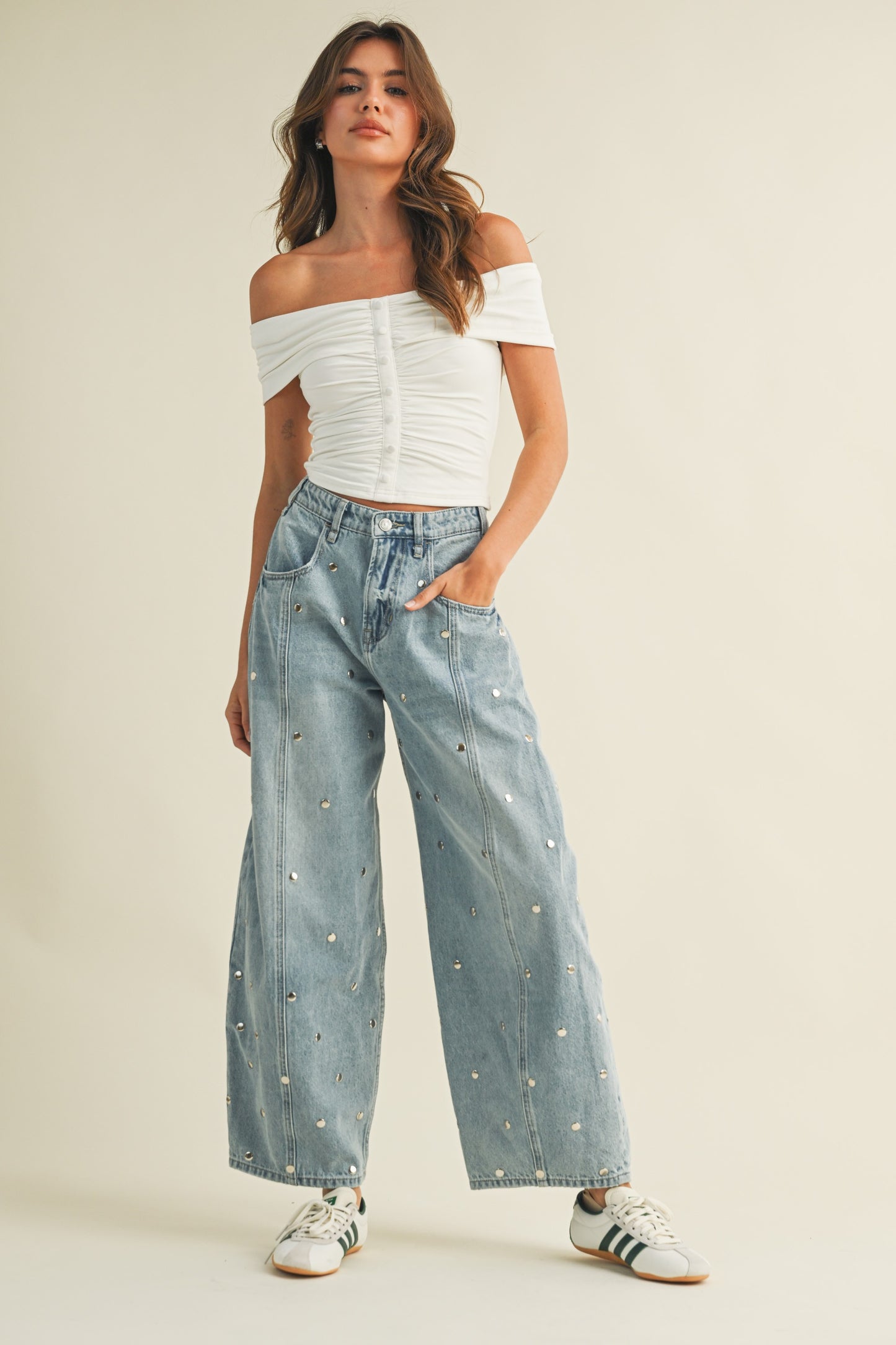 2447 Studded Barrel Pant