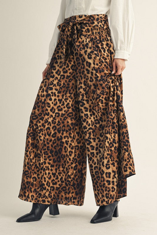 2009 Animal Print Satin Palazzo