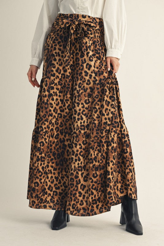 2009 Animal Print Satin Palazzo