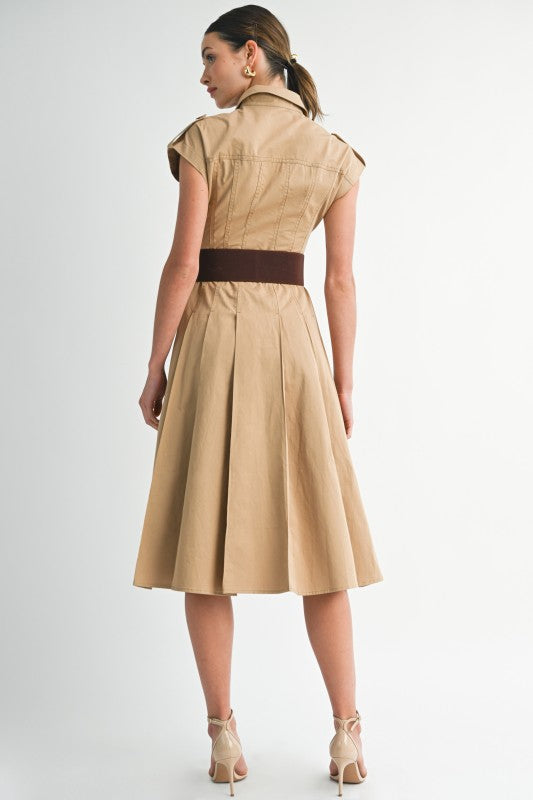 1907 Safari Belted Dress