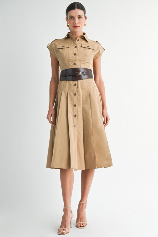 1907 Safari Belted Dress