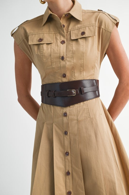 1907 Safari Belted Dress